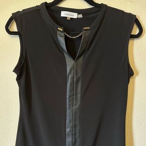 Black Blouse with Gold Chain